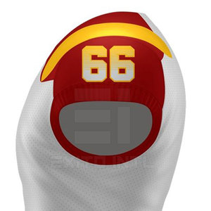 Maillot de football américain OEM en gros, manches courtes, transfert thermique, maille respirante, nom et numéro personnalisés, uniforme d'équipe pour hommes, jeunes et professionnels - Product Image 4