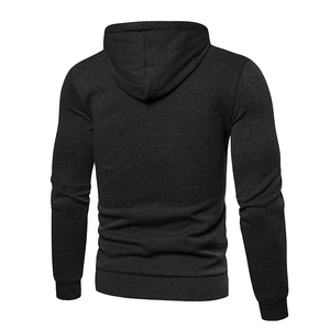 Sweat à capuche zippé pour homme, hiver 2021, nouveau modèle décontracté, uni, 100% coton, coupe-vent, respirant, manches longues, style streetwear - Product Image 2
