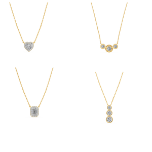 สร้อยคอทองคำขาว18K พร้อมสายโซ่เปรียบเทียบกับ1.67ct สำหรับงานแต่งงานและงานปาร์ตี้ของผู้หญิง - Product Image 2