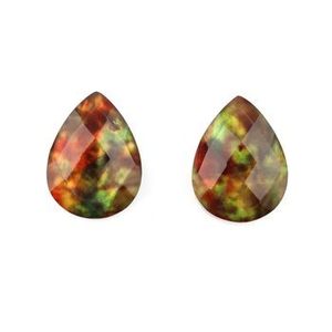 Cuarzo amolita creado en laboratorio, 12x16mm, pera facetada y forma de lágrima, hermosas piedras preciosas de Briolette sueltas brillantes para la fabricación de joyas - Product Image 4