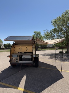 Offroad Foldable Aluminum Teardrop Trailer Camper <b>Slide</b>-Out Kitchen Double Shock Independent Suspension 4 Person <b>Plastic</b> - Product Image 2