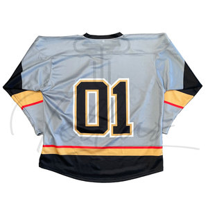 Maillot d'équipe personnalisable - Maillot de hockey sur glace à sublimation et broderie à séchage rapide 100% polyester de haute qualité avec logo personnalisé - Product Image 6