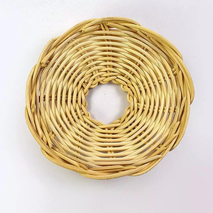 Lámpara de mimbre tejida a mano de estilo clásico, lámpara colgante de bambú rústico de lujo para el hogar, patrón redondo para sala de estar, Camping - Product Image 2