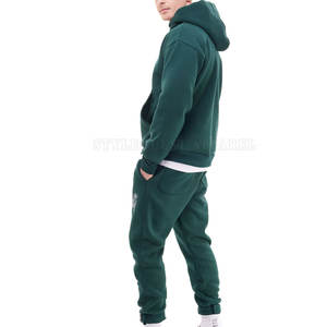 Survêtements à capuche 100 % coton sur mesure, style unique, couleur unie, broderie, respirants, séchage rapide, taille élastique, hiver - Product Image 4