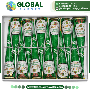 Authentic Herbal Henna Mehndi Cream Cones Smooth Flow Control <b>Temporary</b> Tattoo Body Wholesale Supply 1 Box(12pc) Cultural - Product Image 3