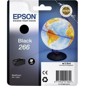 Cartucho de Tinta Original Epson 266, Negro, Aprox. 5.8 ml 250 Páginas - Product Image 1