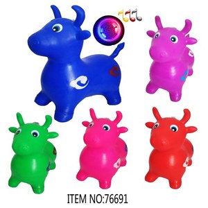 Giocattolo gonfiabile animale della mucca di salto con la luce ed il suono 12pc/CS animali gonfiabili giocattolo - Product Image 1