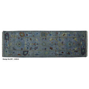 Tapis indien moderne noué à la main 2'6 x 8'0 - Product Image 1