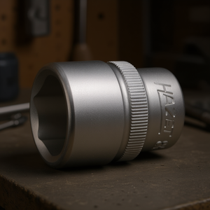 Hazet 3/8'' 6-Point Square <b>Socket</b> with Traction Profile and Knurling - Product Image 3