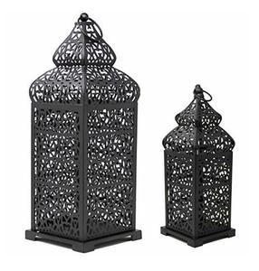 Lámpara de cristal de hierro vintage decoración del hogar portavelas de metal linternas y tarros para fiestas de Navidad-fabricante al por mayor - Product Image 5