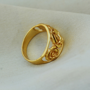 Rose Flower Rings 18k Gold Plated Brass Rings Floral Ethnic Nature Wholesale Rings For Women - Product Image 5