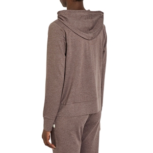 Vêtements en gros sur mesure pour femmes, sweat à capuche zippé délavé à l'acide, en molleton de coton léger, écologique, coupe ajustée, vêtements de sport décontractés, vêtements OEM - Product Image 3