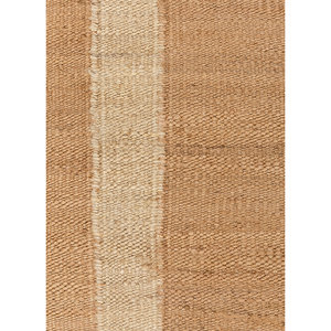 Tapis rayés en jute et chanvre tissé plat beige et marron Daaira PDJT-379 pour usage domestique - Product Image 3