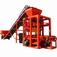 Machine à fabriquer des blocs hydrauliques manuelle QT4-23A avec pompe, moteur, boîte de vitesses pour briques creuses en béton et en ciment