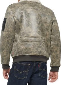 Veste matelassée en cuir de luxe pour hommes, manteau bombardier épais et chaud pour l'hiver, style de rue populaire avec logo OEM personnalisé, vente en gros d'usine - Product Image 4