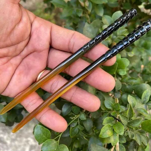 กิ๊บติดผมทำจากเขาควายขัดเงาสำหรับผู้หญิง ไม้จัดแต่งทรงผมจากเขาควาย อุปกรณ์เสริมจากธรรมชาติ - Product Image 1