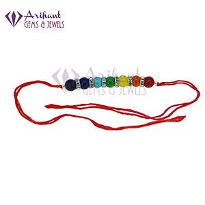 NOVAMART Fine Arihant <b>Gems</b> and Jewels 7 Chakra Energetic Healing <b>Stone</b> Rakhi Crystal <b>Bracelets</b> & Bangles for Brothers Wholesale - Product Image 5
