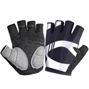 Gants de cyclisme mi-doigts respirants pour hommes, design personnalisé, avec coussin antidérapant, équipement d'entraînement d'hiver, gants de sport à vendre - Product Image 1