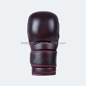 Durable MMA Sanda Shooter Gloves PU Leather Boxing Training Sparring Hook Loop Closure Eco Friendly Breathable OEM Custom - Product Image 3