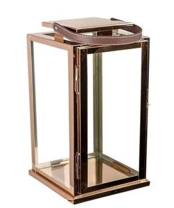 Luxurious Vintage Metal <b>Candle</b> Holder Lantern Galvanized Lokk with New Design Handmade Glass for Home & Outdoor Christmas Decor - Product Image 4