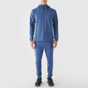 Logo personnalisé Sweat-shirt d'entraînement à capuche avec fermeture éclair pour hommes Survêtement de haute qualité Ensemble de jogging à séchage rapide - Product Image 4