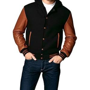 Custom Luxury Canvas Thin Winter Varsity Jacket for Men Breathable Embroidery Front Logo uploaded by <b>Dress</b> Sports - Product Image 1