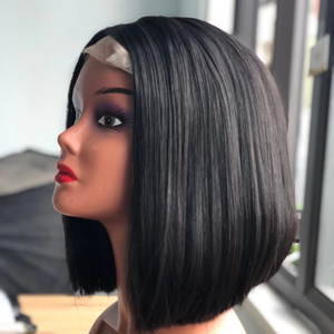 วิกผมบ๊อบตรงธรรมชาติ 100% ผมแท้เวียดนาม คุณภาพดีที่สุดจากผู้ขาย 5*5 HD Lace สีธรรมชาติ ย้อมดำได้ - Product Image 1