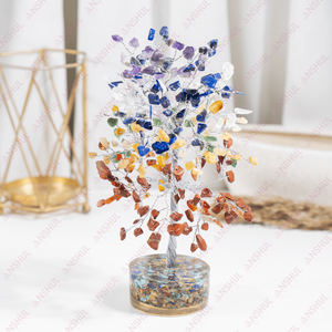 Árbol de los 7 Chakras de Orgón de Calidad Premium con 300 Chips, Cristales Hermosos Hechos a Mano para Decoración y Crecimiento Espiritual - Product Image 3