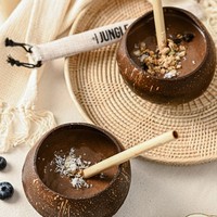 Tasse en coquille de noix de coco compostable écologique bol en coco naturel tasses pour glace et service de nourriture expédition accepter