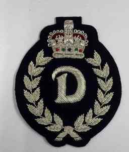 Wholesale Custom Logo Woven Hand Embroidery Bullion Wire ALPHABET Sew-On Patch Fashion Top Fabric <b>Badges</b> Custom Packing - Product Image 2