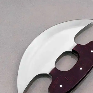 Cuchillo Ullu de una sola hoja, cuchillo Ullu para picar Acero de Damasco a la venta, la mejor herramienta de cocina, cortador de Pizza - Product Image 6