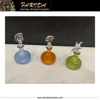 Flacons de parfum en verre/cristal, best-sellers, avec bouchon animal unique, fabriqués à la main en Égypte, gravure à l'acide, pulvérisateur à pompe, gravure dorée, Reed