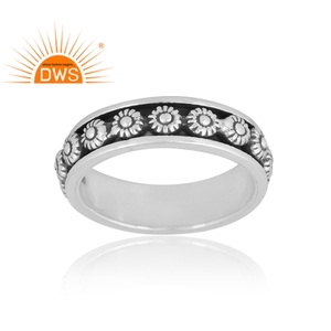 Diseño caliente 925 Plata de ley Nuevo anillo de banda Diseño personalizado Joyería para mujer Regalo para ella. - Product Image 1