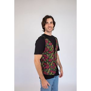 Gilet con decorazione a teschio di ananas e bottoni per abbigliamento esterno - Product Image 3