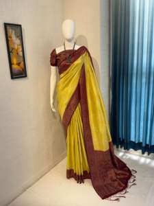 Seda suave de buena calidad con Jacquard Saree mujer moda fábrica al por mayor fabricante y proveedor de Surat - Product Image 3