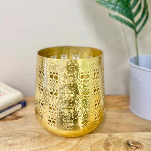 เชิงเทียนโลหะตกแต่งโต๊ะสำหรับสำนักงานบ้านโคมไฟแก้วสำเร็จรูปและขวดโหล - Product Image 6