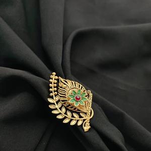 Bague ajustable en or pour femmes et filles, élégante et à la mode, belle finition antique - Product Image 1