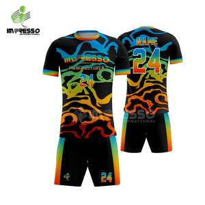 Camiseta de Fútbol Personalizada para Adultos, Uniforme con Nombre y Número del Equipo, Mangas Cortas, 100% Poliéster, Secado Rápido - Product Image 1