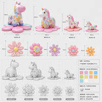 Sculpture personnalisée en fibre de verre, thème licorne et fleurs, fabrication OEM à partir de dessin, usine FRP, pour affichage en centre commercial