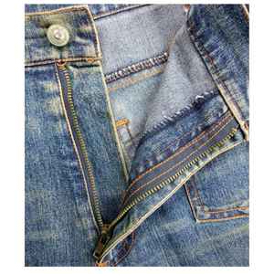 กางเกงยีนส์ผ้าฝ้ายสไตล์ญี่ปุ่นคลาสสิกแบบโมเดิร์น  ขนาดสั่งตัดได้  เสื้อผ้าสตรี  ยีนส์สตรีทแวร์  สีน้ำเงินกลาง  งานฝีมือระดับพรีเมียม  งานทำมือ - Product Image 6