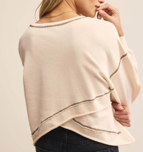 เสื้อสเวตเตอร์ผ้าฝ้าย100% บางแขนยาวแบบลำลองสำหรับฤดูหนาวถักลายทางสำหรับตกแต่งด้วยกระดุม - Product Image 3