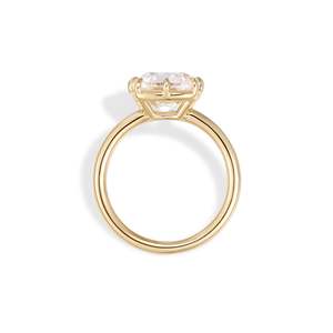 Deslumbrante Anillo de Compromiso con Diamante Cultivado en Laboratorio de 5 Ct D-F VVS1-VS2, Corte Old Mine, en Oro Amarillo de 14K y 18K, para Bodas y Fiestas - Product Image 2