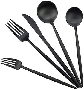 Cubiertos de Acero Inoxidable con Mango Negro Estilo Antiguo, Fabricación y Exportación a Precio Económico - Product Image 2