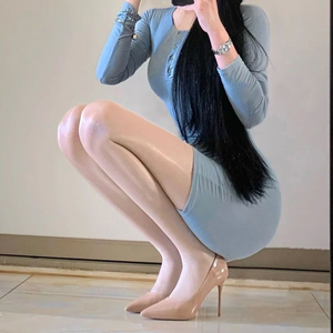 Zapatos de Tacón de Aguja con Punta en Pico de Charol Color Nude Francés, Elegantes y Sexys para Eventos Formales, Desplazamientos Diarios y Combinar con Vestidos - Product Image 2