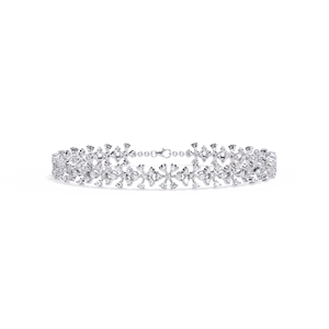 Bracelet élégant de style classique en diamant de laboratoire taillé en brillant or jaune 14 carats certifié IGI bijoux de mode pour femmes pour tous les types - Product Image 4