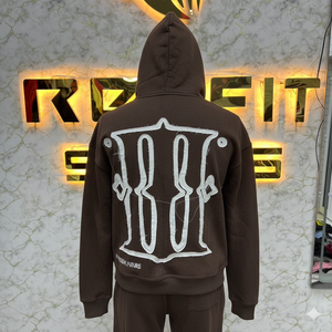 Sudadera con capucha roja con cremallera y logotipo personalizado de marca privada, la más demandada, fabricada en fábrica, sudaderas con capucha para hombre a precio económico - Product Image 2