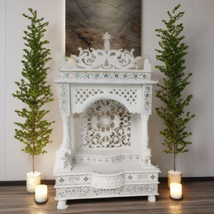 Templo Hindú Mandir Pooja de Mármol Indio, Hecho a Mano, Personalizable, de la Mejor Calidad, con Acabado Pulido a Mano para el Hogar - Product Image 1