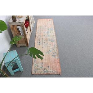 1.6x6.5 ft Turkish <b>Rug</b>, <b>Runner</b> Vintage <b>Rug</b>, Orange Floral <b>Rug</b> - Product Image 2