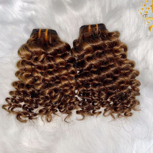 Trama rizada al agua, pelucas frontales de encaje HD a granel, extensiones de cabello rizado hinchable teñido sin pegamento, gran stock, trama doble de cabello virgen - Product Image 5