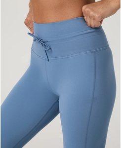 Mallas de cintura alta de calidad superior XXL de longitud completa Tejido de punto transpirable Cierre de cordón Patrón sólido para correr en el gimnasio - Product Image 4